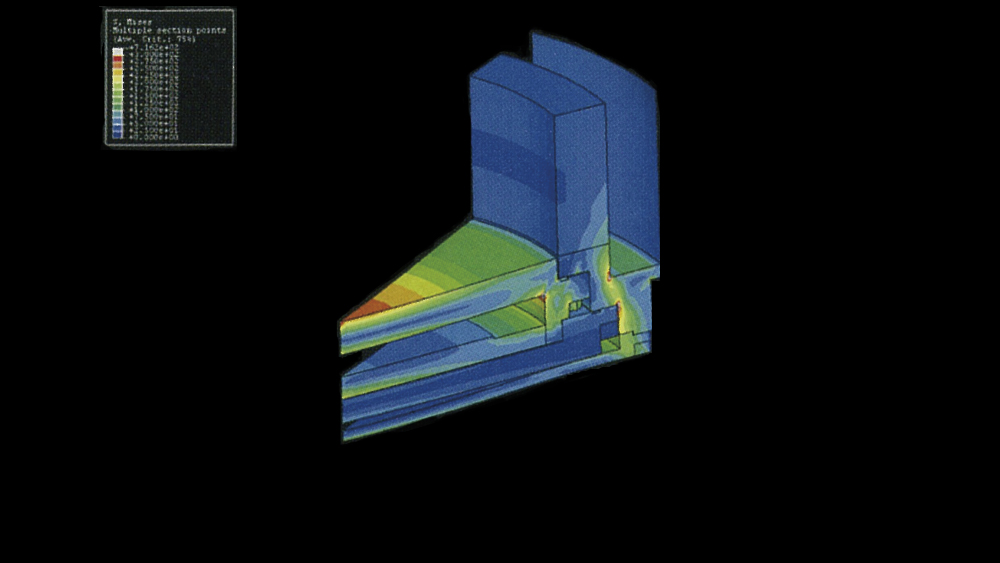 キャスクの応力解析例（ABAQUS）